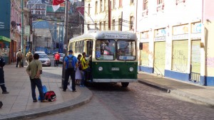 alter Oberleitungsbus in Valparaiso